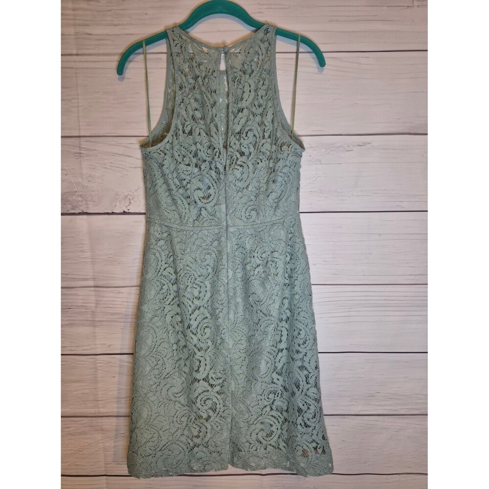 J. Crew Pamela Dress,  Leavers Lace, Shale Green Size 6 - Picture 6 of 13